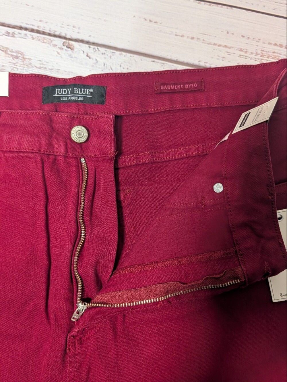 Judy Blue Jeans 22 Plus High Waist Scarlet Red Skinny Leg Tummy Control - Picture 7 of 13